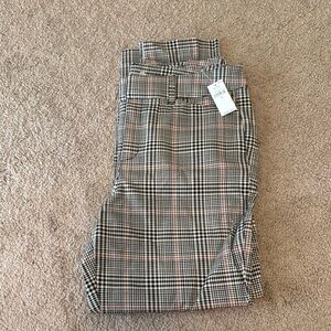 Plaid ankle pixie pants